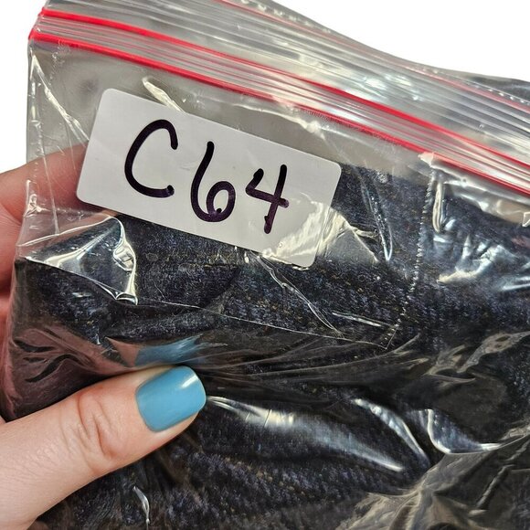 Vintage Mark Shale Gray Wool Long‎ Pencil Skirt Size 12 Button Zip Closure Lined - Picture 12 of 12